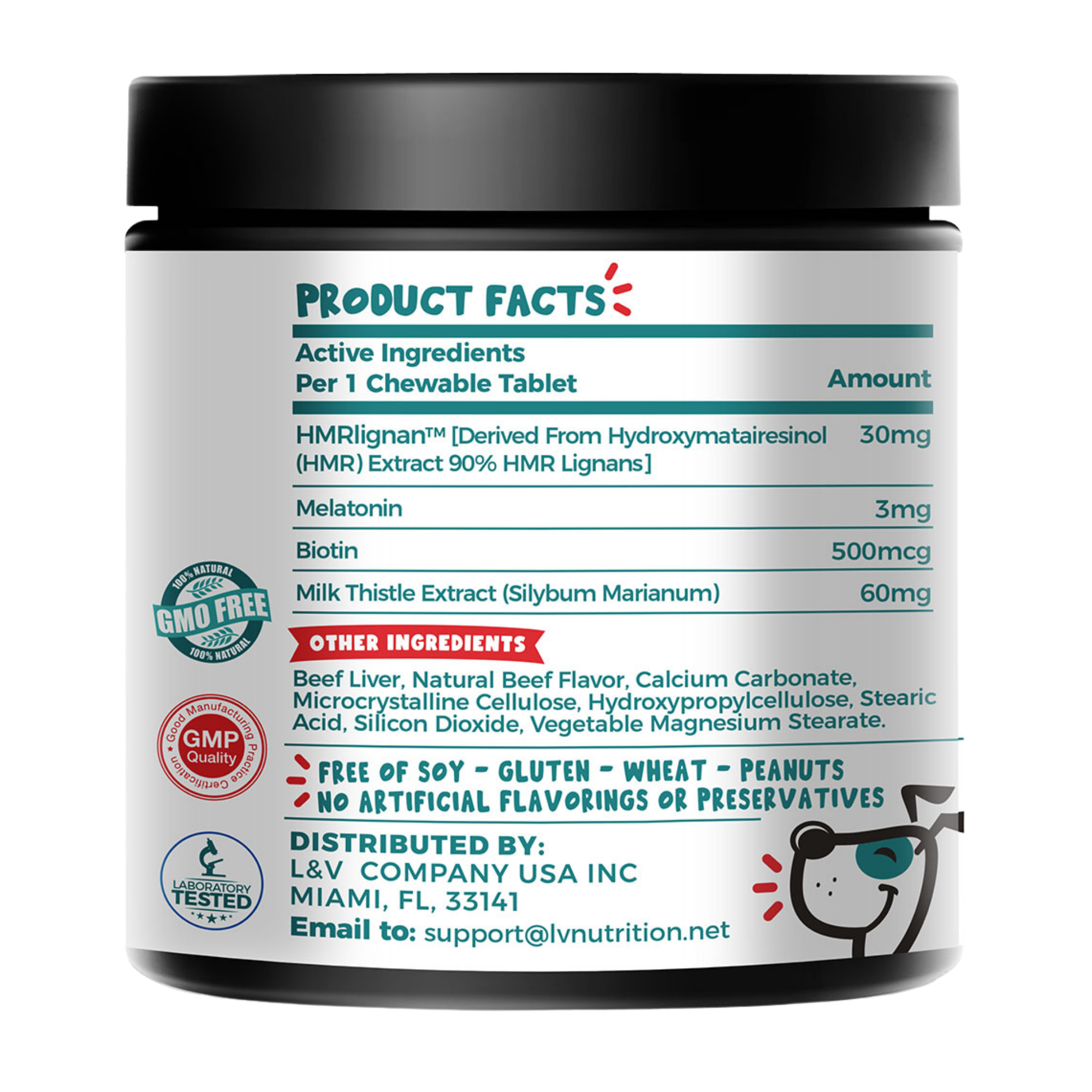 HMR Lignan, Melatonin, Biotin & Milk Thistle Complex
