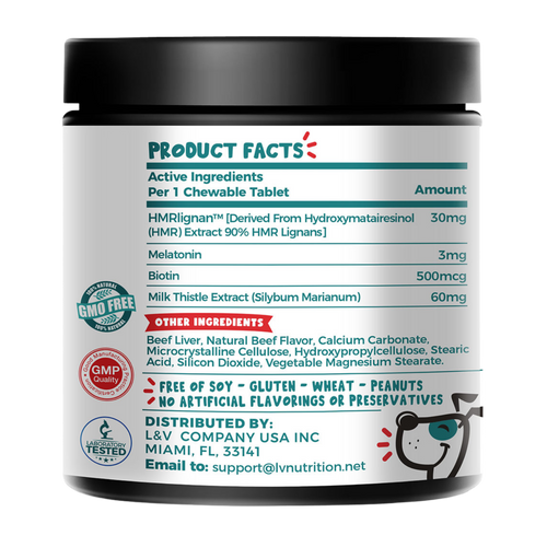HMR Lignan, Melatonin, Biotin & Milk Thistle Complex