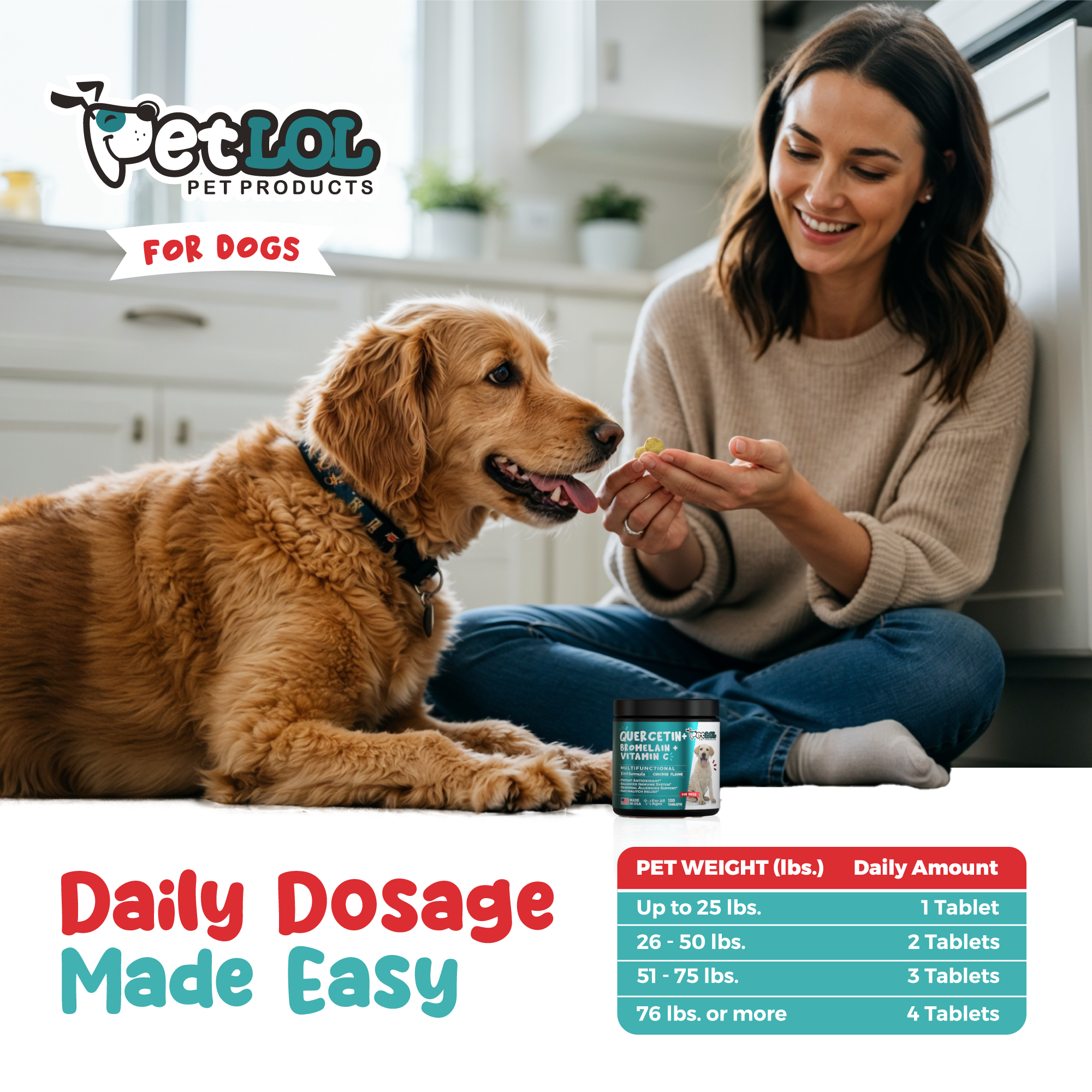 Quercetin for Dogs with Bromelain