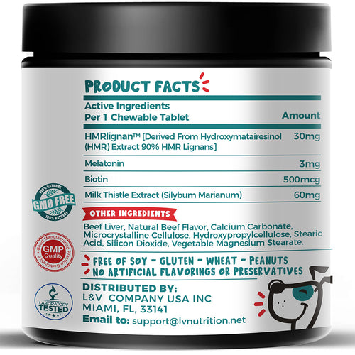 HMR Lignan, Melatonin, Biotin & Milk Thistle Complex