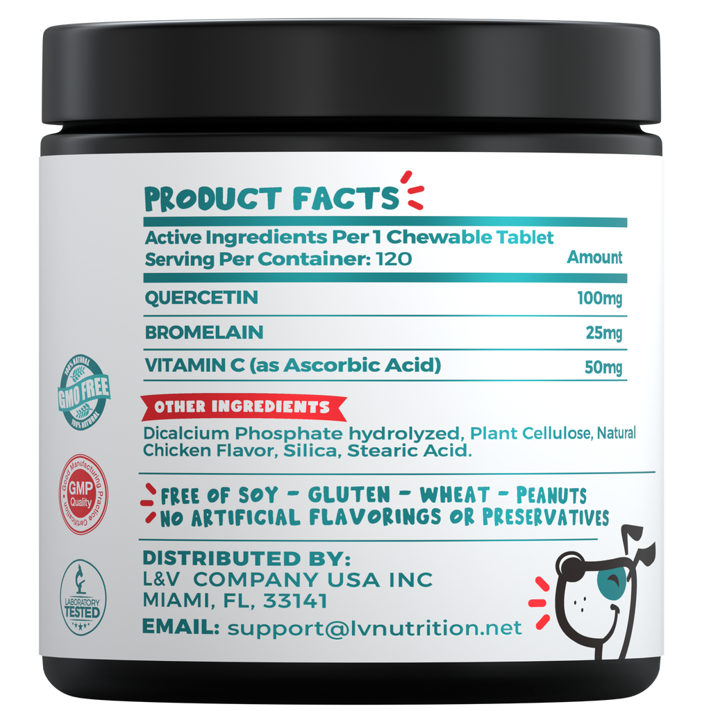 Quercetin for Dogs with Bromelain