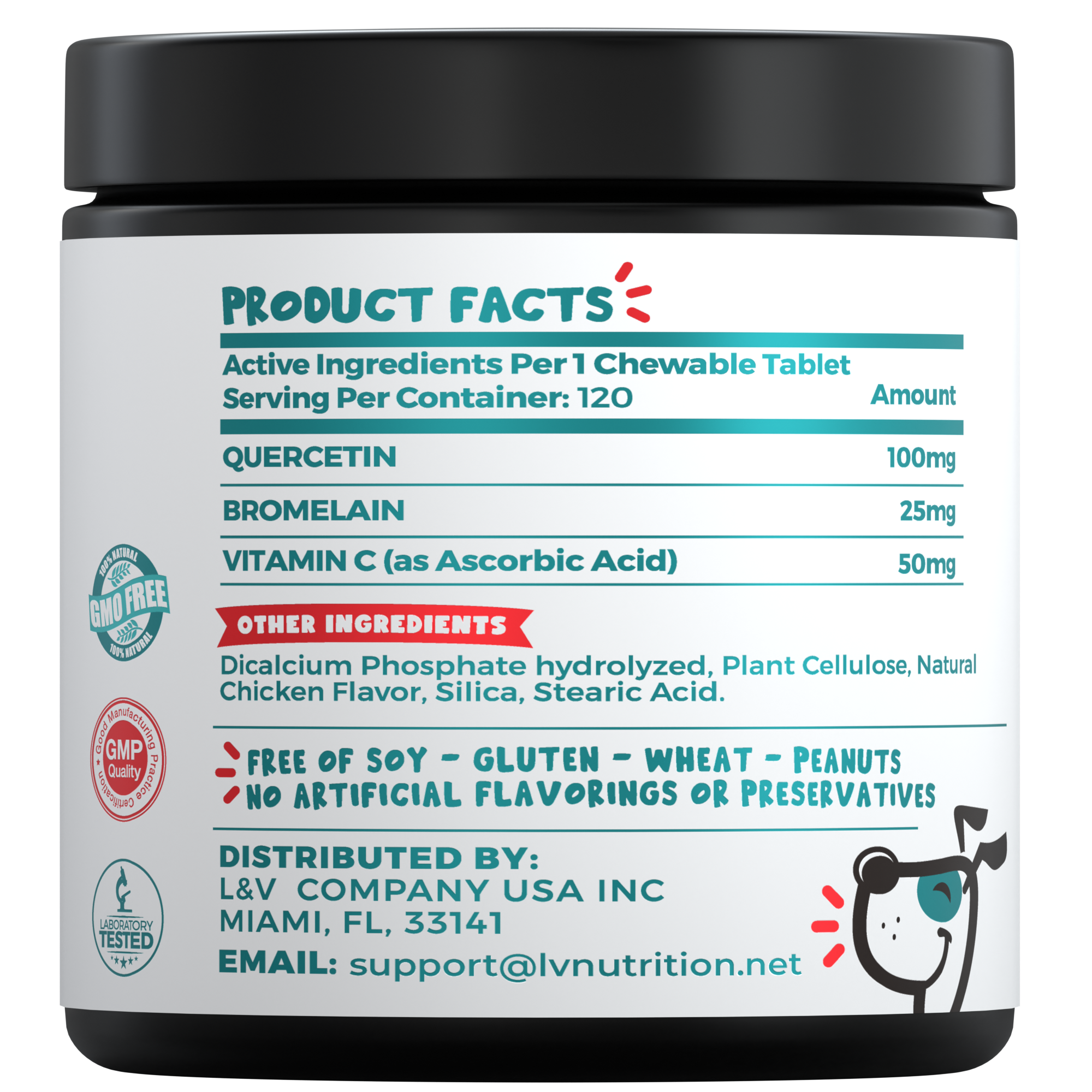 Quercetin for Dogs with Bromelain