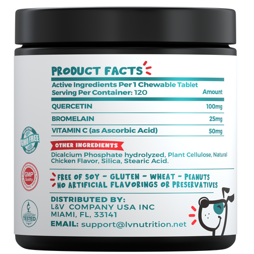 Quercetin for Dogs with Bromelain
